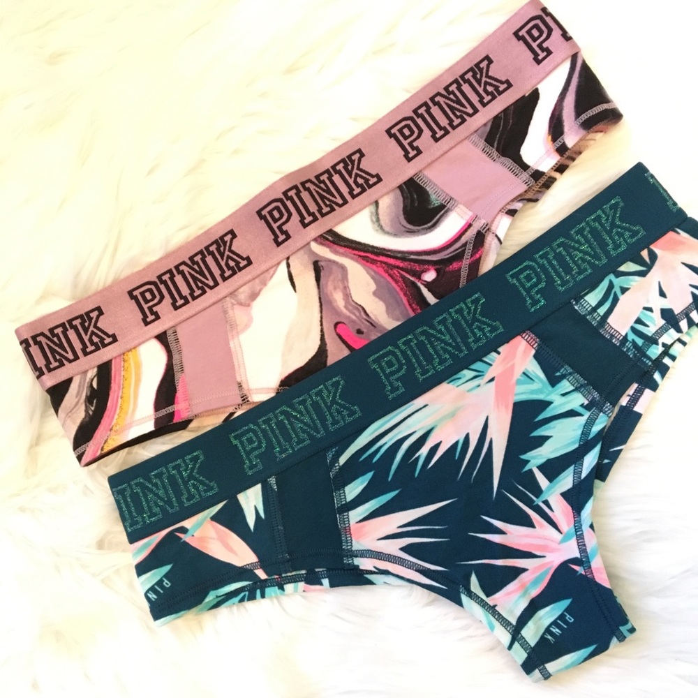 NWT PINK Victoria’s Secret Logo Cheekster Undies